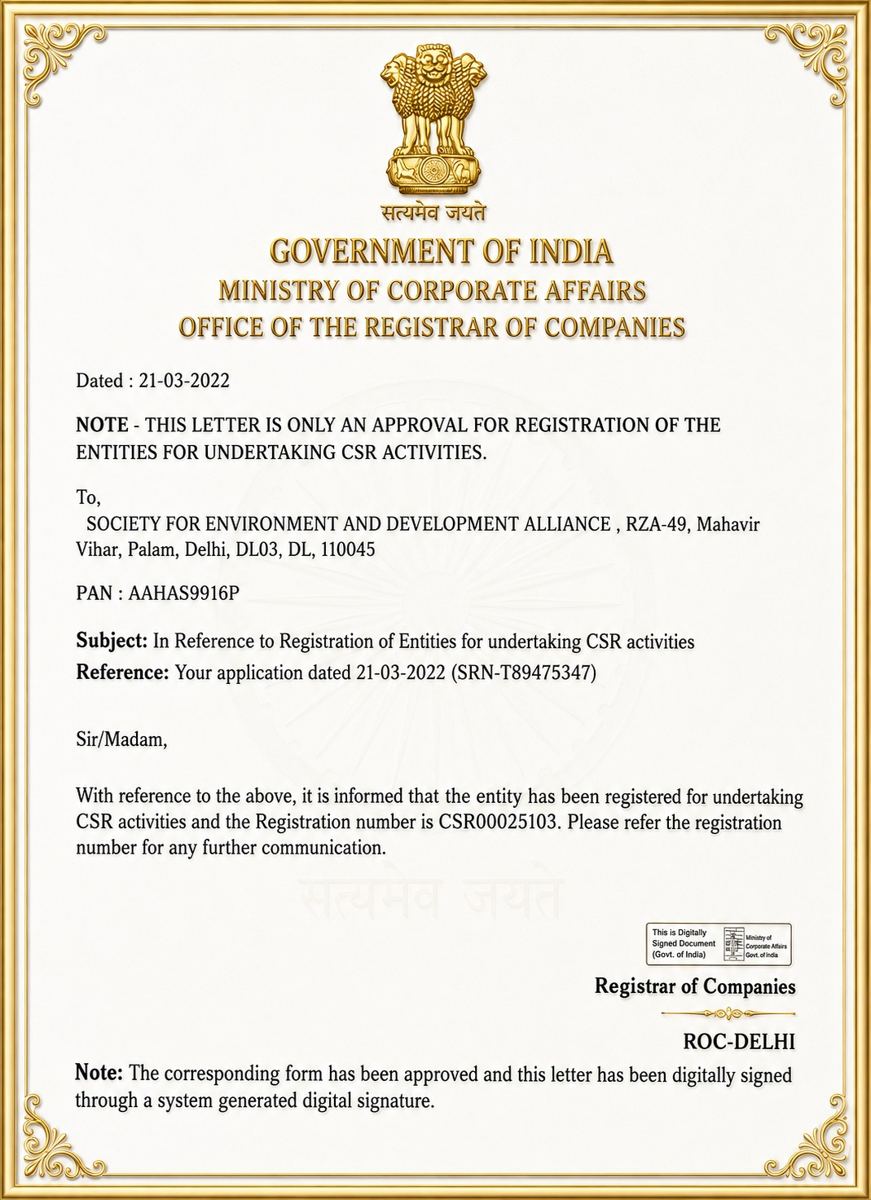 Ministry of Corporate Affairs CSR registration