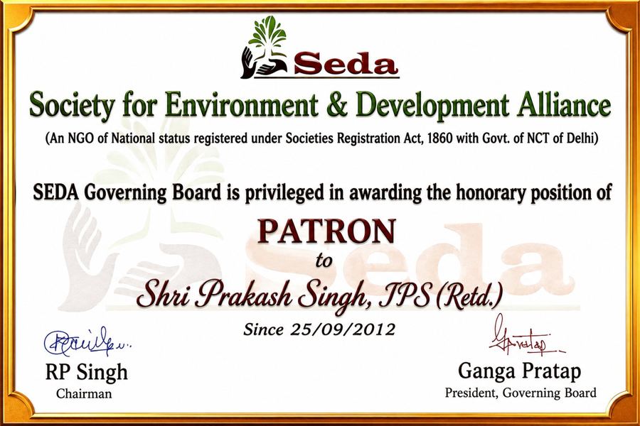 Shri Prakash Singh, IPS (Retd.) — Patron